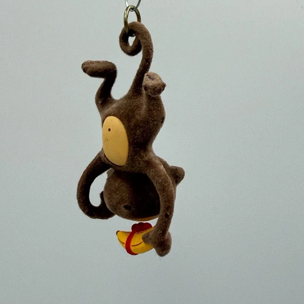 Lot of 3 Monkey‎ Ornaments Christmas Holiday Tree Sock Monkey Hanging